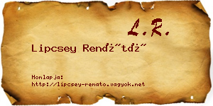 Lipcsey Renátó névjegykártya